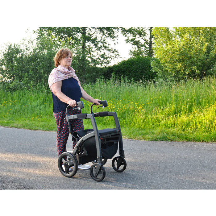 Rollz Motion Rhythm 2-in-1 Parkinson Rollator Transport Chair with 1 Laser Cue