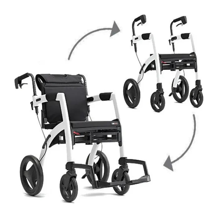 Rollz Motion 2-in-1 Rollator Walker and Wheelchair
