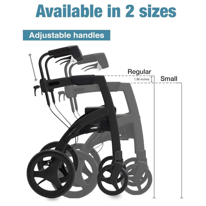Rollz Motion 2-in-1 Rollator Walker and Wheelchair