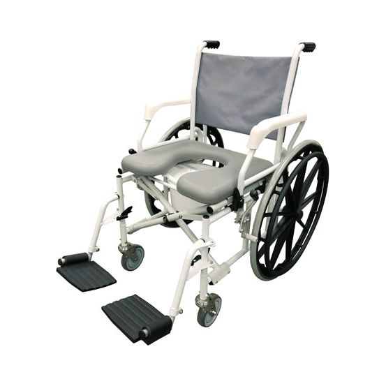 Tuffcare Shower Commode Wheelchair w/ 24'' Wheels S970