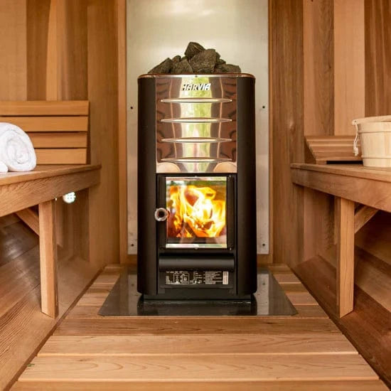 Harvia M3 SL M Series 16.5kW Wood Sauna Stove w/ Exterior Feed