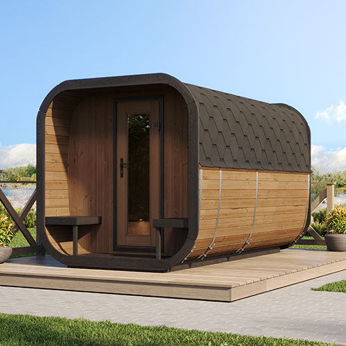 SaunaLife CL12GCP Cube-Series Outdoor Home Sauna Suite Kit