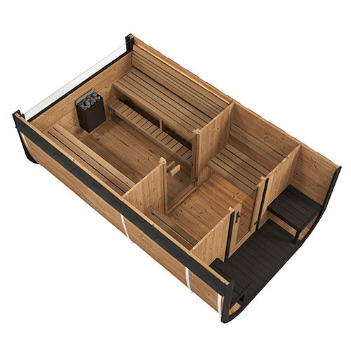 SaunaLife CL12GCP Cube-Series Outdoor Home Sauna Suite Kit
