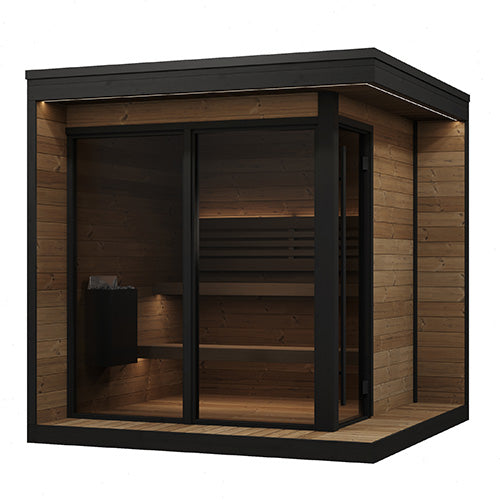 SaunaLife GL6 6 Person Garden Luxury Series Outdoor Sauna Kit