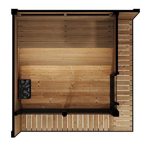 SaunaLife GL6 6 Person Garden Luxury Series Outdoor Sauna Kit