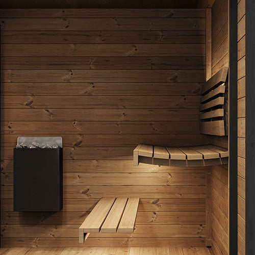SaunaLife GL6 6 Person Garden Luxury Series Outdoor Sauna Kit