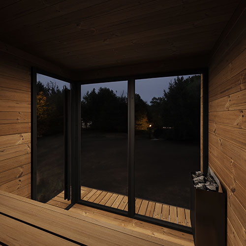 SaunaLife GL6 6 Person Garden Luxury Series Outdoor Sauna Kit