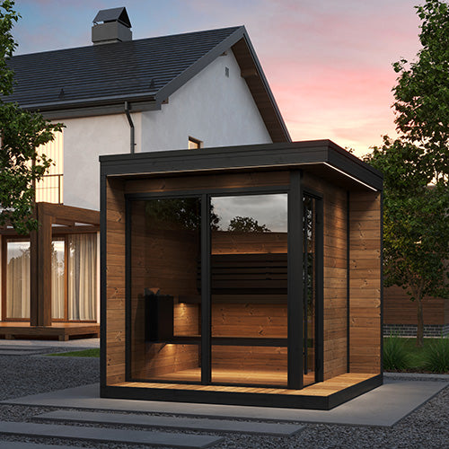SaunaLife GL6 6 Person Garden Luxury Series Outdoor Sauna Kit
