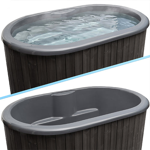 SaunaLife 2-Person Thermo-Pine Cold/Hot Plunge Tub - Model S2N/S2B