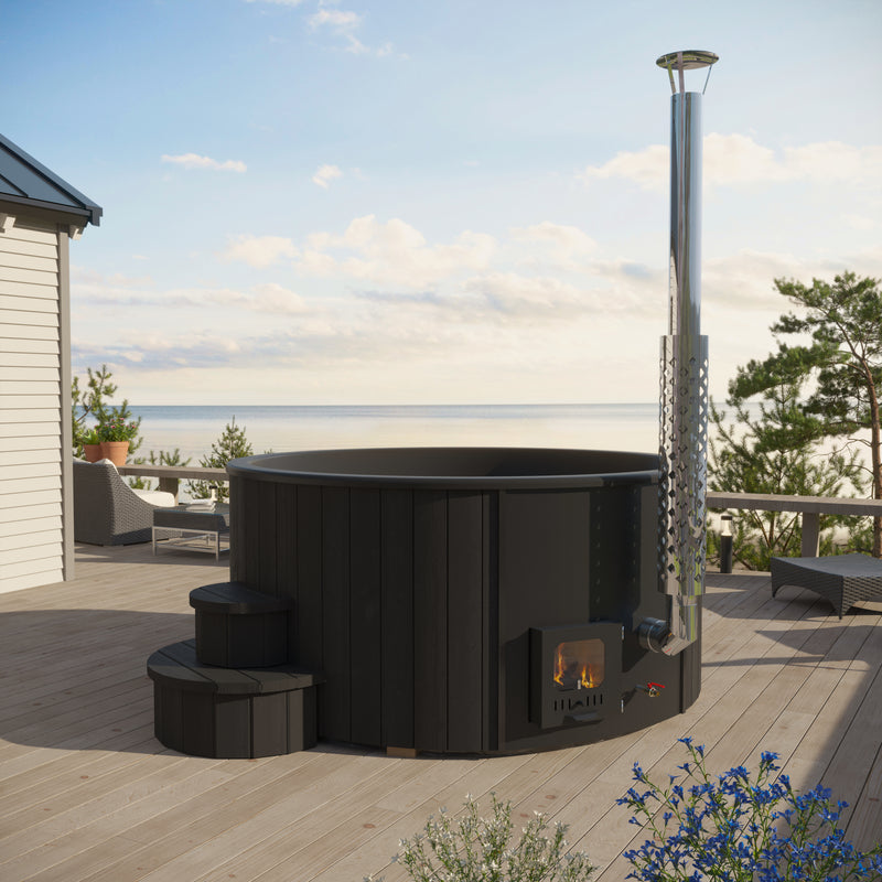 SaunaLife 6 Person Wood-Fired Hot Tub S4N/S4B