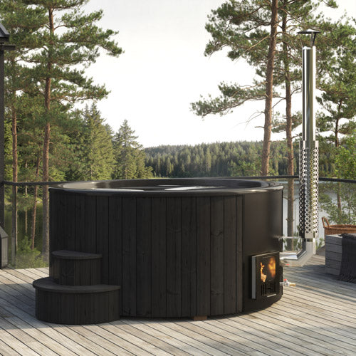 SaunaLife S6 Soak Series 7 Person Wood Burning Hot Tub