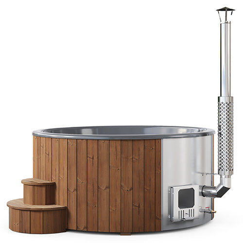 SaunaLife S6 Soak Series 7 Person Wood Burning Hot Tub