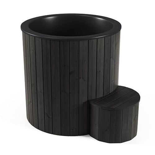 SaunaLife 1-Person Black Thermo-Pine Cold/Hot Plunge Tub Model S1N/S1B
