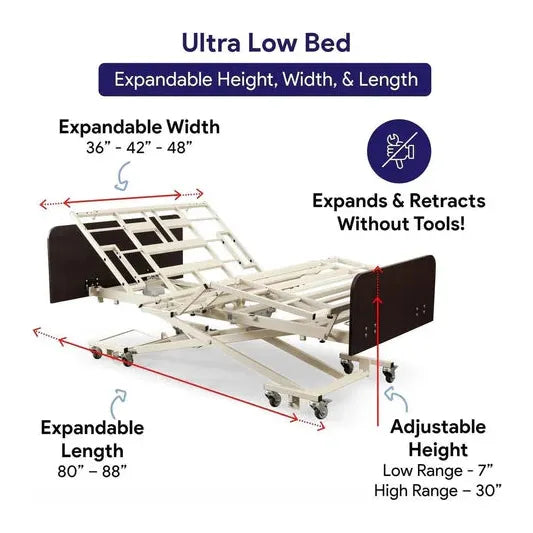 Protekt Protopia Ultra Low Hi-Low Hospital Bed