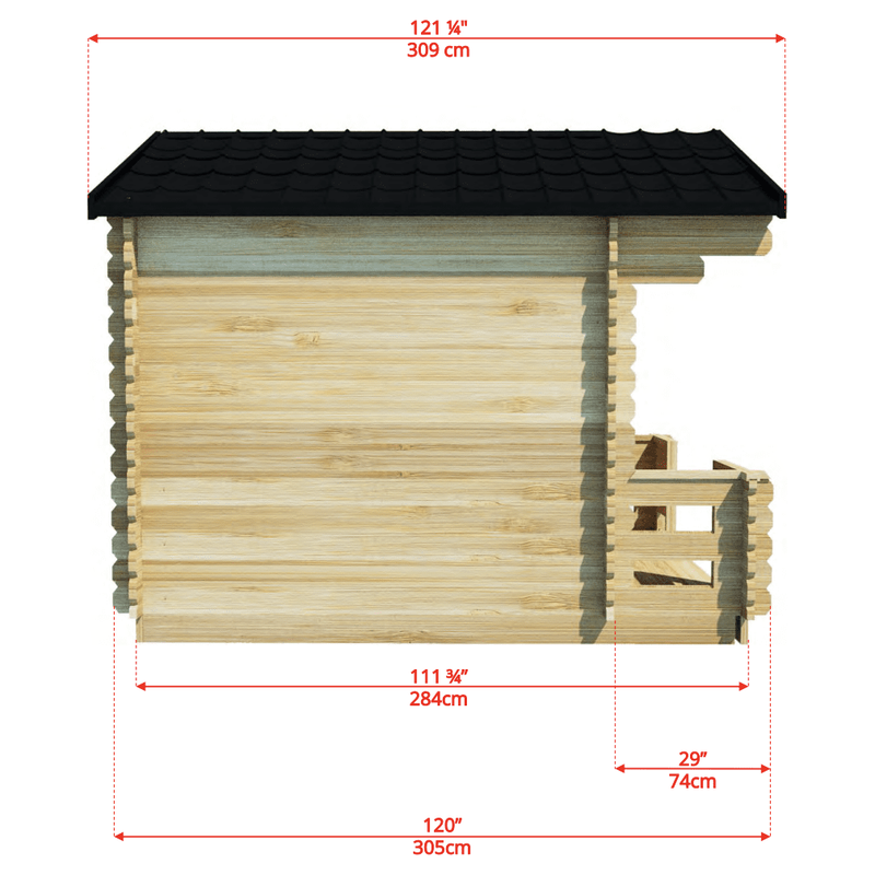 Dundalk Canadian Timber CT Georgian Cabin Sauna with Porch CTC88PW