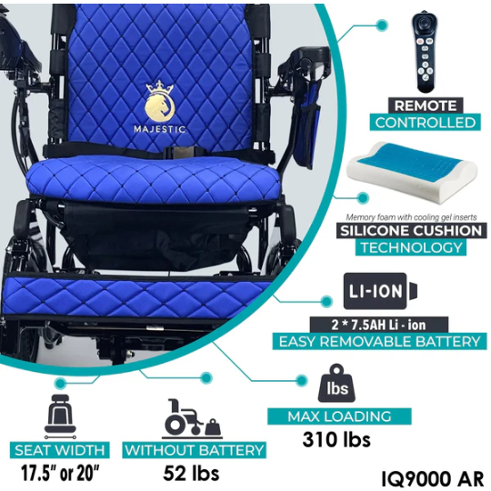 Comfy Go Electric Wheelchairs MAJESTIC IQ-9000 Auto Recline