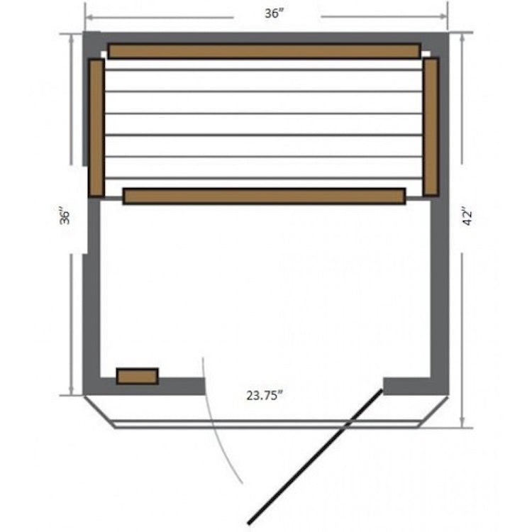 SunRay Sedona 1 Person Cedar Infrared Sauna with Carbon Heaters