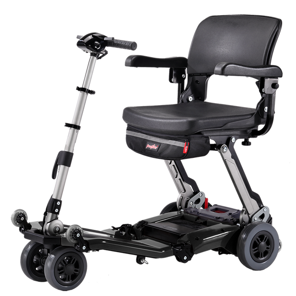 Effortless turns with a 41in turning radius on FreeriderUSA Luggie Super Chair.