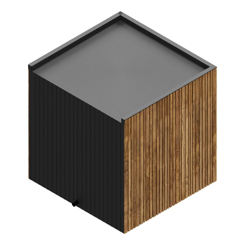 ThermaSol Fortis Sauna Cabin Fully Assembled Outdoor Sauna, Tinted Glass Front with Eave