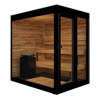 ThermaSol Vera Sauna Cabin Fully Assembled Outdoor Sauna, Tinted Parsol Glass