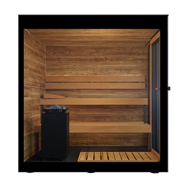 ThermaSol Vera Sauna Cabin Fully Assembled Outdoor Sauna, Tinted Parsol Glass