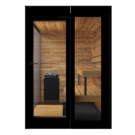 ThermaSol Vera Sauna Cabin Fully Assembled Outdoor Sauna, Tinted Parsol Glass