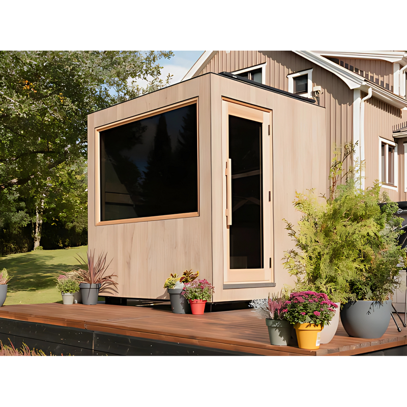 ThermaSol Solaris Solar-Powered Fully Assembled Outdoor Sauna Cabin