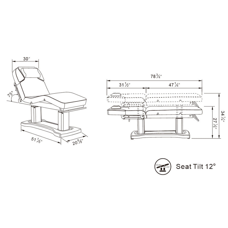 DIR Tranquility 4 Motors Electric Medical Spa Treatment Table