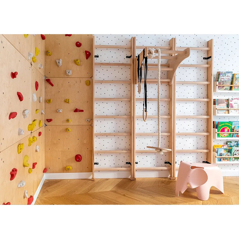 BenchK - Series 1 111 + A204 Wooden Wall Bars For Kids Room