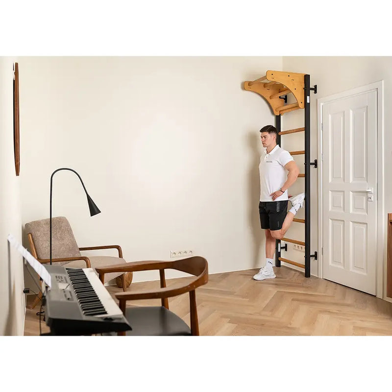 BenchK - Series 7 711 Wall Bars With Wooden Pull Up Bar