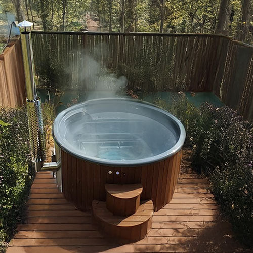 SaunaLife 6 Person Wood-Fired Hot Tub S4N/S4B