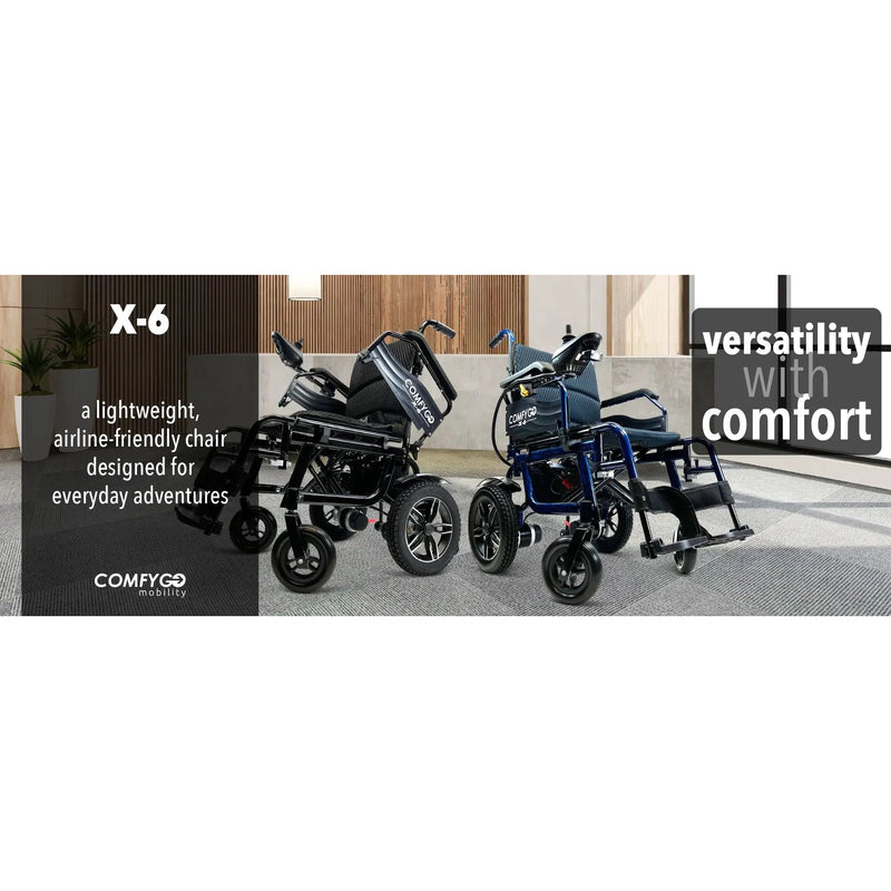 X-6 ComfyGO Lightweight Electric Wheelchair
