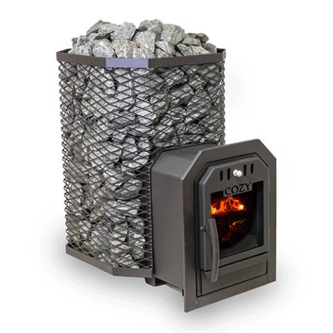 Cozy Heat Through-Wall Pkg Wood-Burning Sauna Stove Package, Up to 18kW