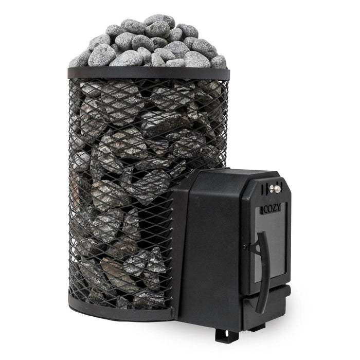 Cozy Heat O Through-Wall Pkg Wood-Burning Sauna Stove Package, Up to 18kW