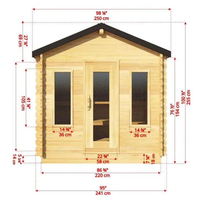 Dundalk Leisurecraft CT Georgian 6 Person Cabin Sauna CTC88W