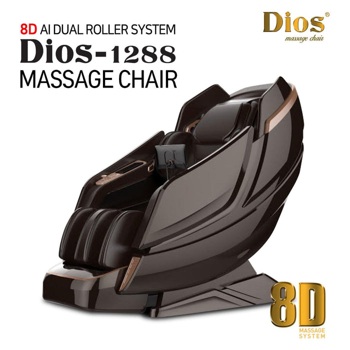 Dios Massage Chair 8D AI Dual Air Tech Touch Roller SL-track with Brain Relaxation Program Dios-1288