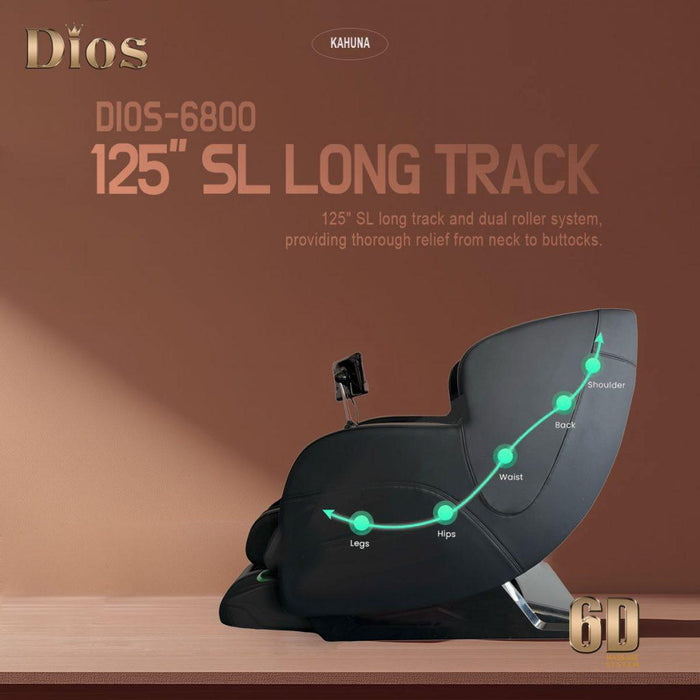 [Free Gift:Dios Rug] [Pre-Order 4-30-2025] [Limited Quantity] Dios Massage Chair 6D Dual Core Air Roller SL-track Dios-6800