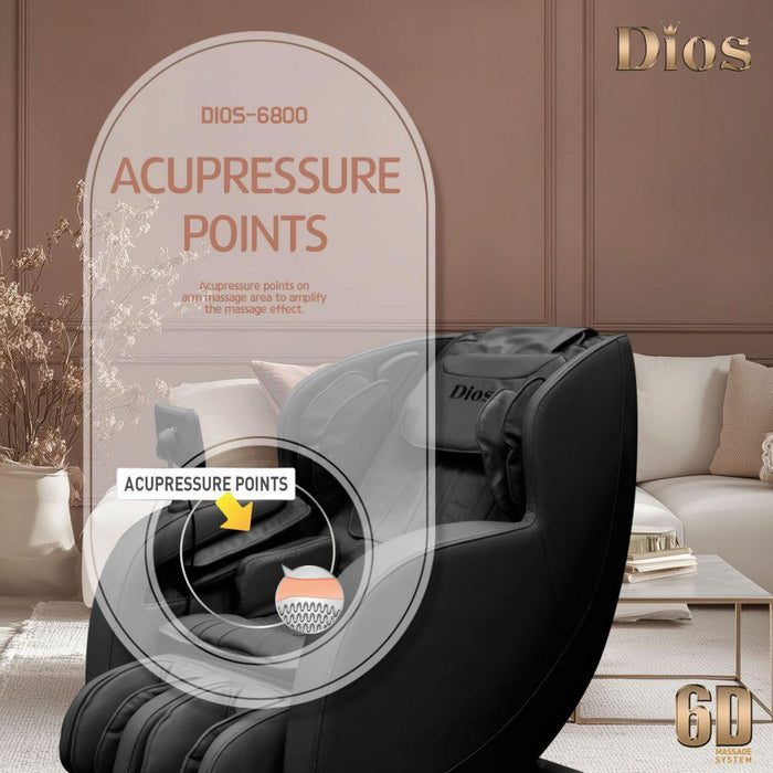 [Free Gift:Dios Rug] [Pre-Order 4-30-2025] [Limited Quantity] Dios Massage Chair 6D Dual Core Air Roller SL-track Dios-6800