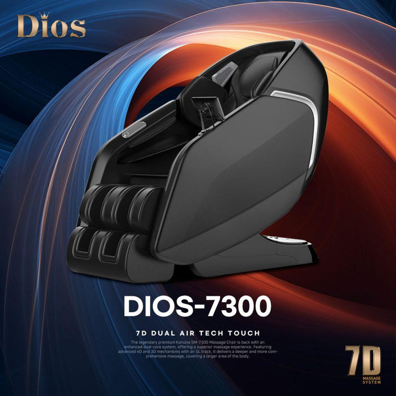 Dios Massage Chair 7D Dual Core Air Roller SL-track with 3D Calf Kneading Dios-7300