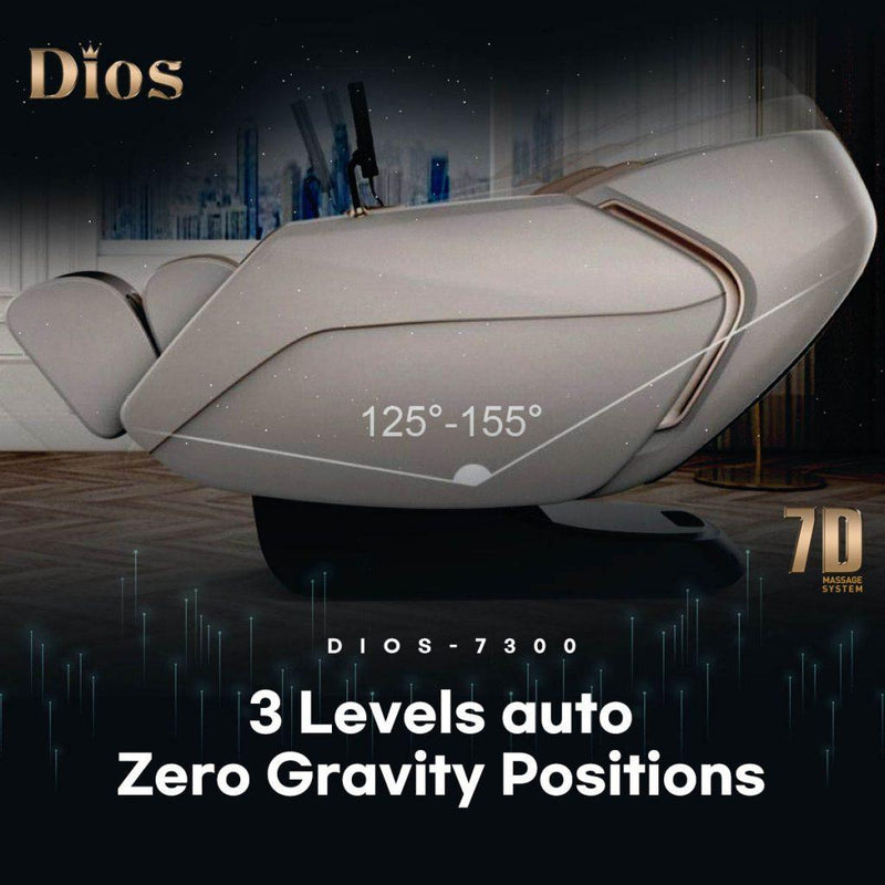 Dios Massage Chair 7D Dual Core Air Roller SL-track with 3D Calf Kneading Dios-7300