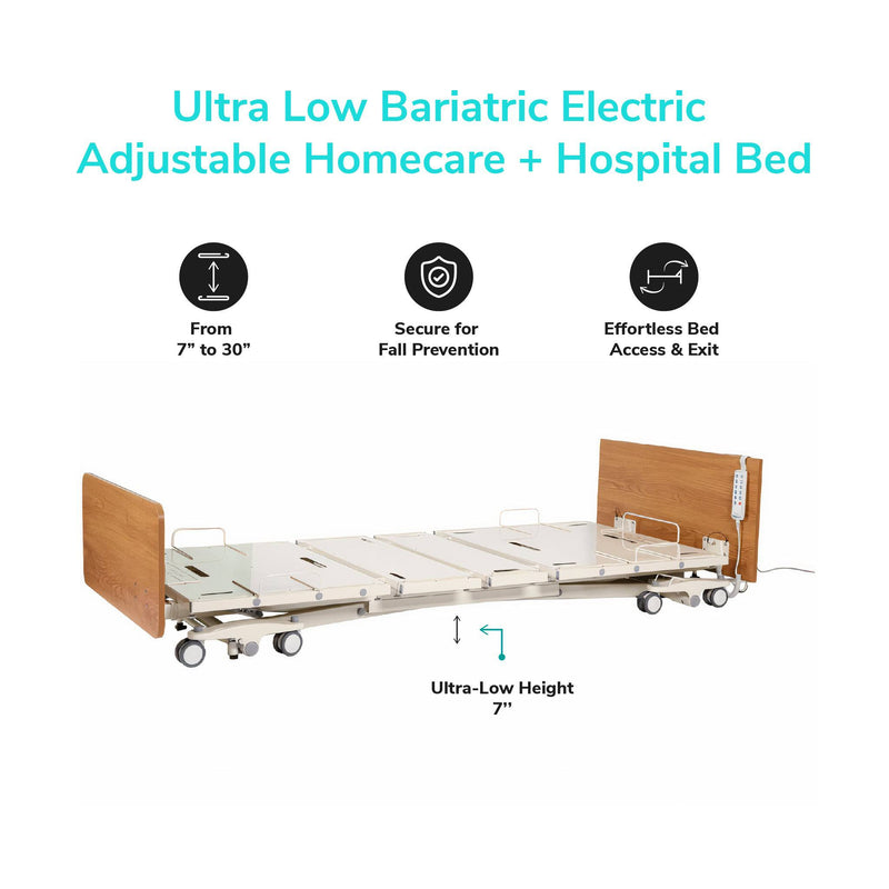 Emerald Supply Infinity Hi-Low Full Electric Hospital Homecare Bed 650lbs Capacity