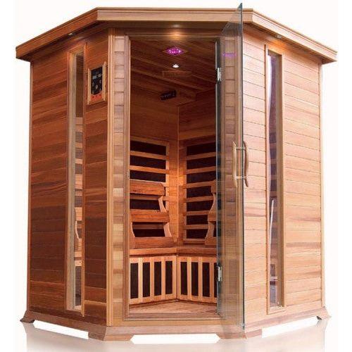 Sunray The Bristol Bay 4-person Indoor Infrared Corner Cedar Sauna