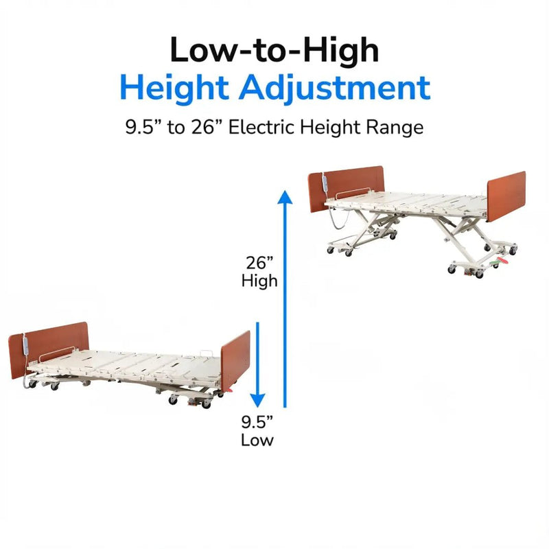 Emerald Supply Infinity Max Hi-Low Full Electric Bariatric Hospital Bed - 1000 lbs Capacity