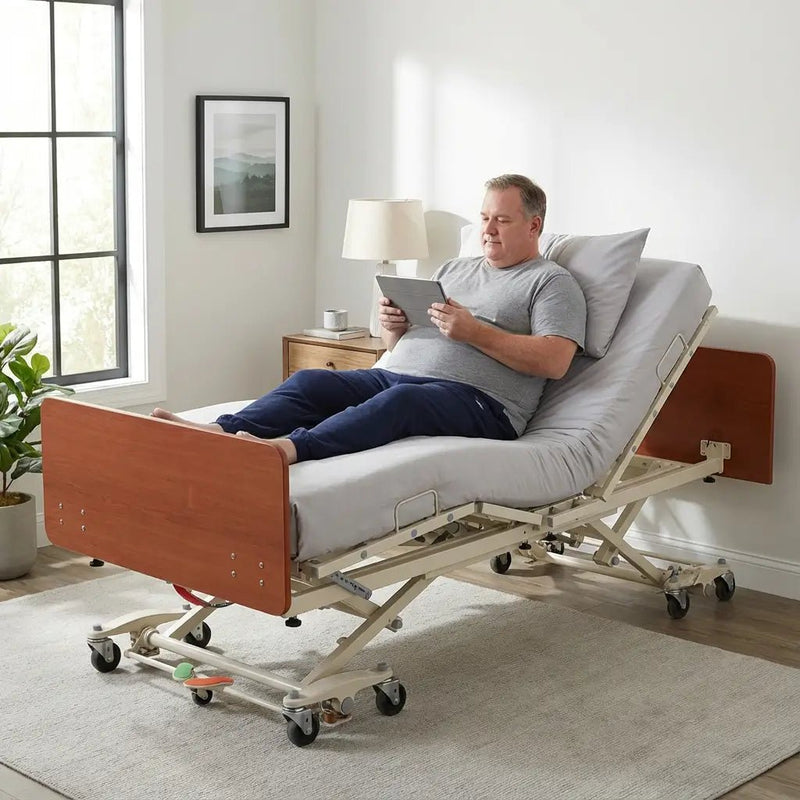 Emerald Supply Infinity Max Hi-Low Full Electric Bariatric Hospital Bed - 1000 lbs Capacity