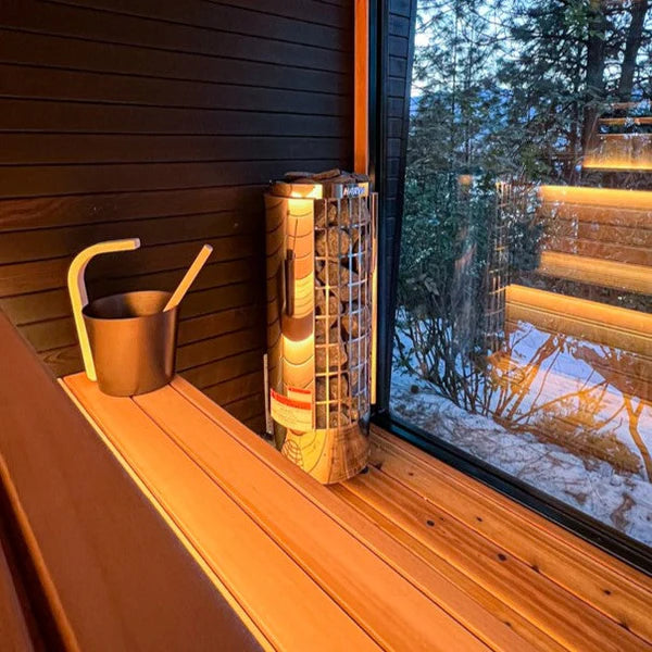 Harvia Cilindro PC80 8 kW Electric Sauna Heater w/ Built-In Controls