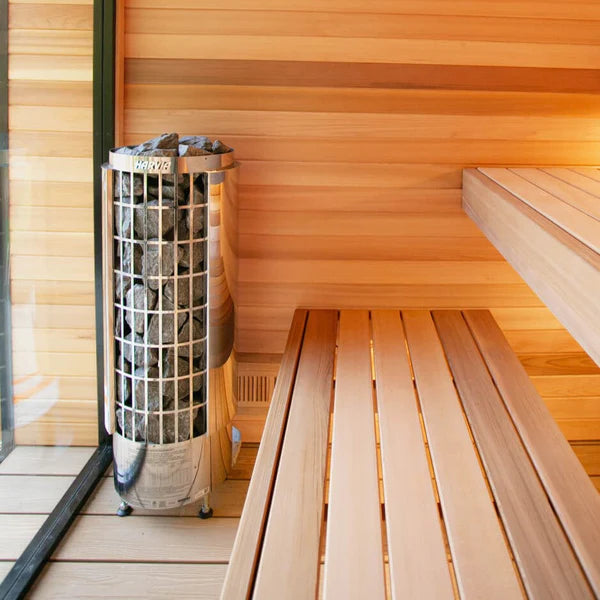 Harvia Cilindro PC80 8 kW Electric Sauna Heater w/ Built-In Controls