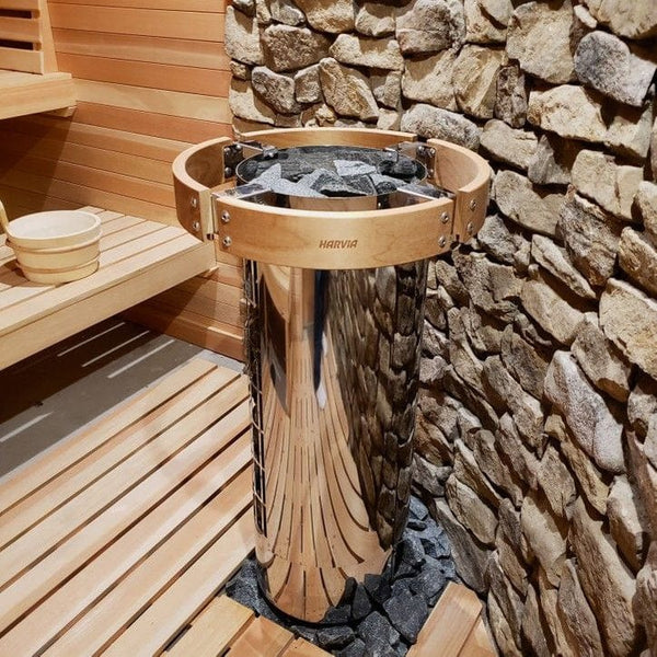 Harvia Cilindro PC80 8 kW Electric Sauna Heater w/ Built-In Controls
