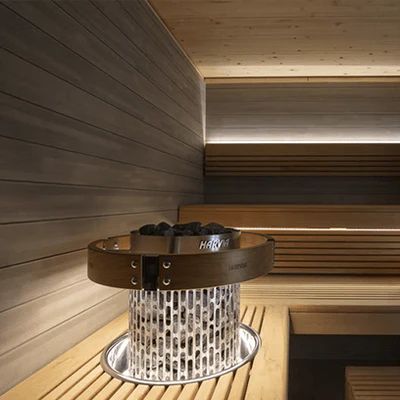 Harvia Cilindro PC80 8 kW Electric Sauna Heater w/ Built-In Controls