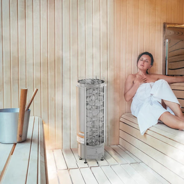 Harvia Cilindro PC80 8 kW Electric Sauna Heater w/ Built-In Controls