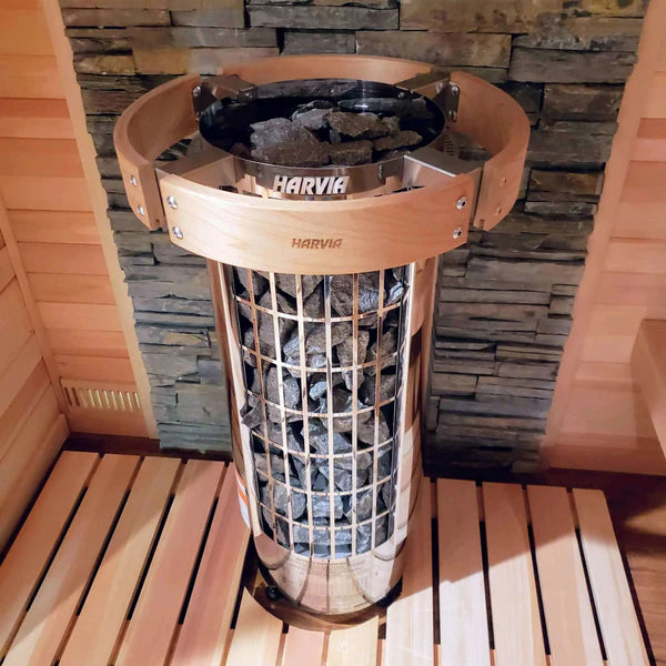 Harvia Cilindro PC80 8 kW Electric Sauna Heater w/ Built-In Controls